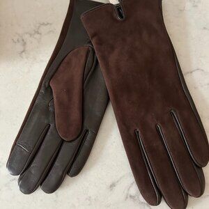 NWT - Talbots leather and suede tech touch gloves